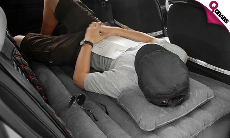 Inflatable Car Air Bed with Two Pillows!